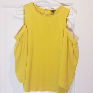 Yellow Off-the-Shoulder Ann Taylor Top